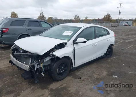 2017 Hyundai Ioniq Hybrid Blue из США, поврежденный, VIN KMHC65LC3HU030611